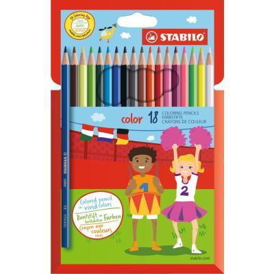 STABILO color 18 ks Kartonové Pouzdro + neon barvy