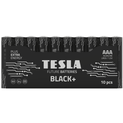 TESLA BLACK+ Alkalická baterie AAA 10ks