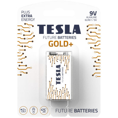 TESLA GOLD+ Alkalická baterie 9V 1ks