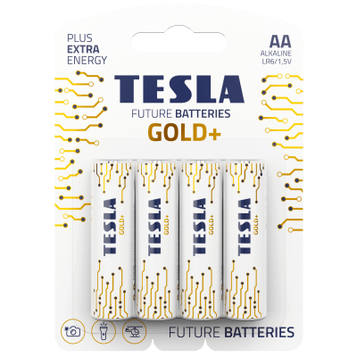 TESLA GOLD+ Alkalická baterie AA 4ks