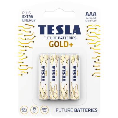 TESLA GOLD+ Alkalická baterie AAA 4ks