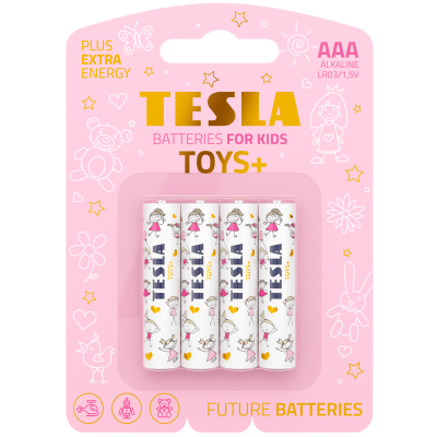 TESLA TOYS+ Alkalická baterie HOLKA AAA 4ks
