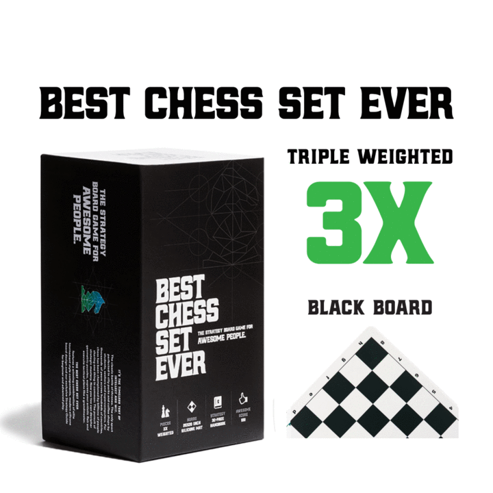 Best Chess Set Ever (Black Board) 3X