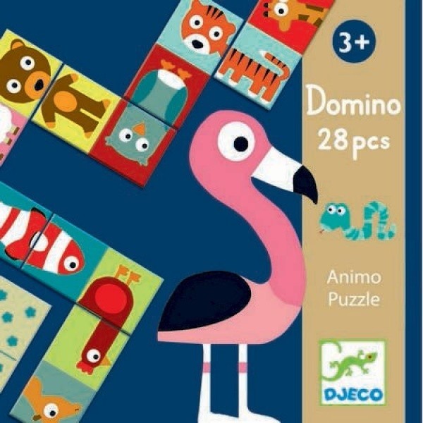 Djeco DOMINO - Animo Puzzle Oboustranné domino Zvířátka