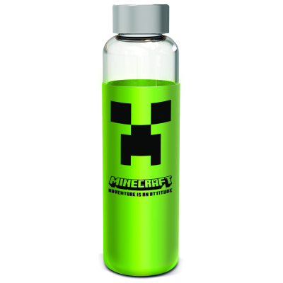 EPEE merch - Minecraft - Skleněná láhev s návlekem 585 ml