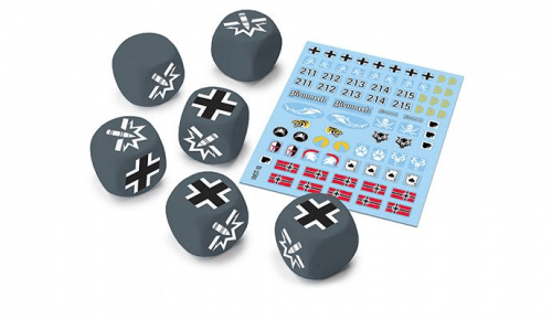 Gale Force Nine World of Tanks Miniatures Game - German Dice and Decals