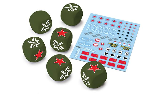 Gale Force Nine World of Tanks Miniatures Game - U.S.S.R Dice and Decals