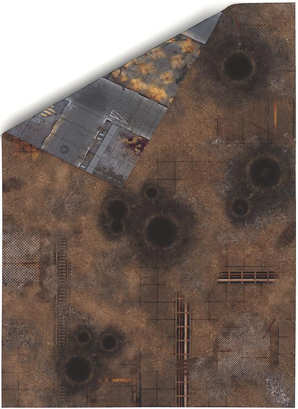 Gamemat.eu Oboustranná herní podložka 44"x60" (112x154 cm) - různé motivy Barva: Quarantine and Fallout Zone