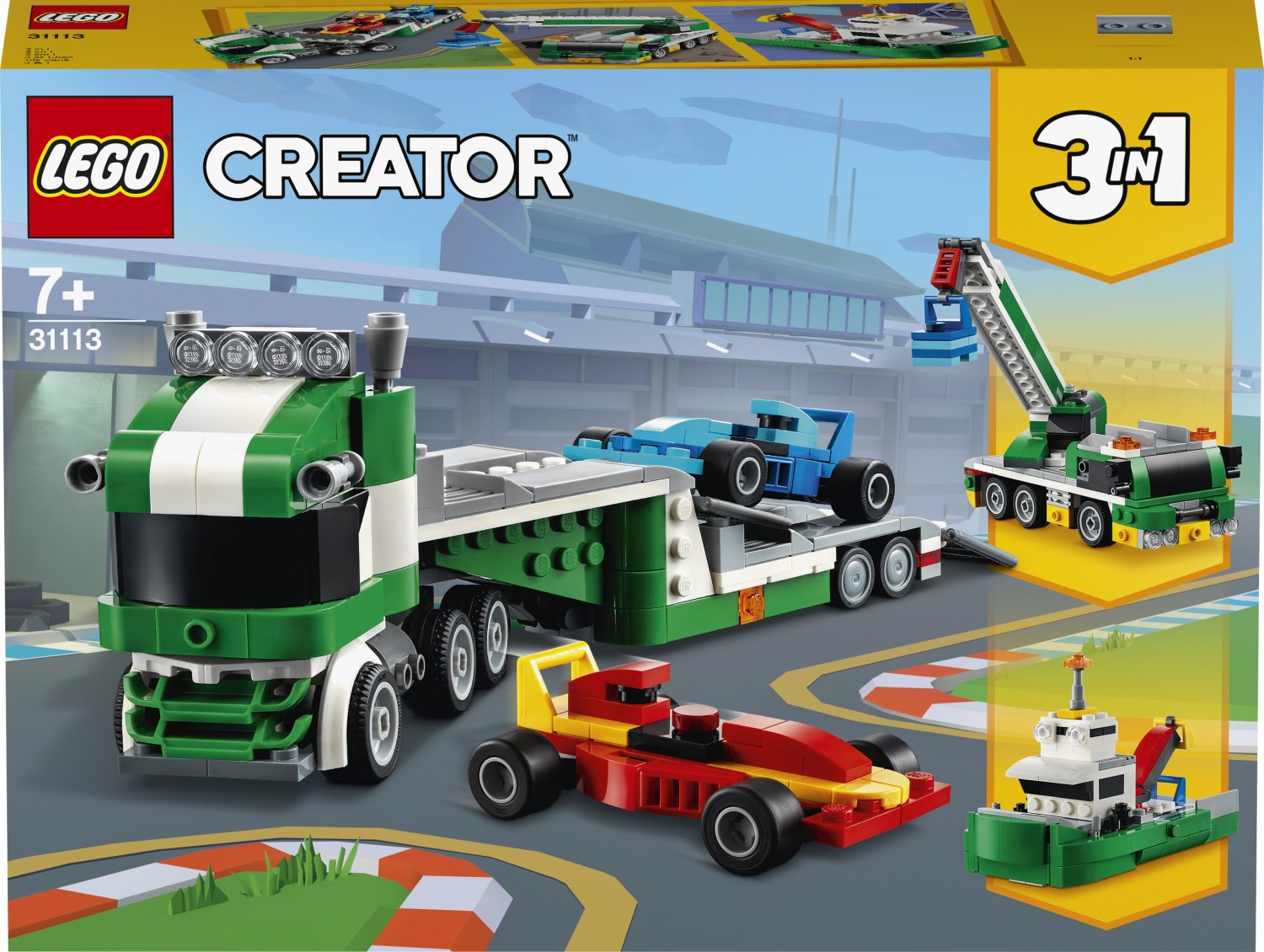 LEGO Kamion pro přepravu závodních aut 31113
