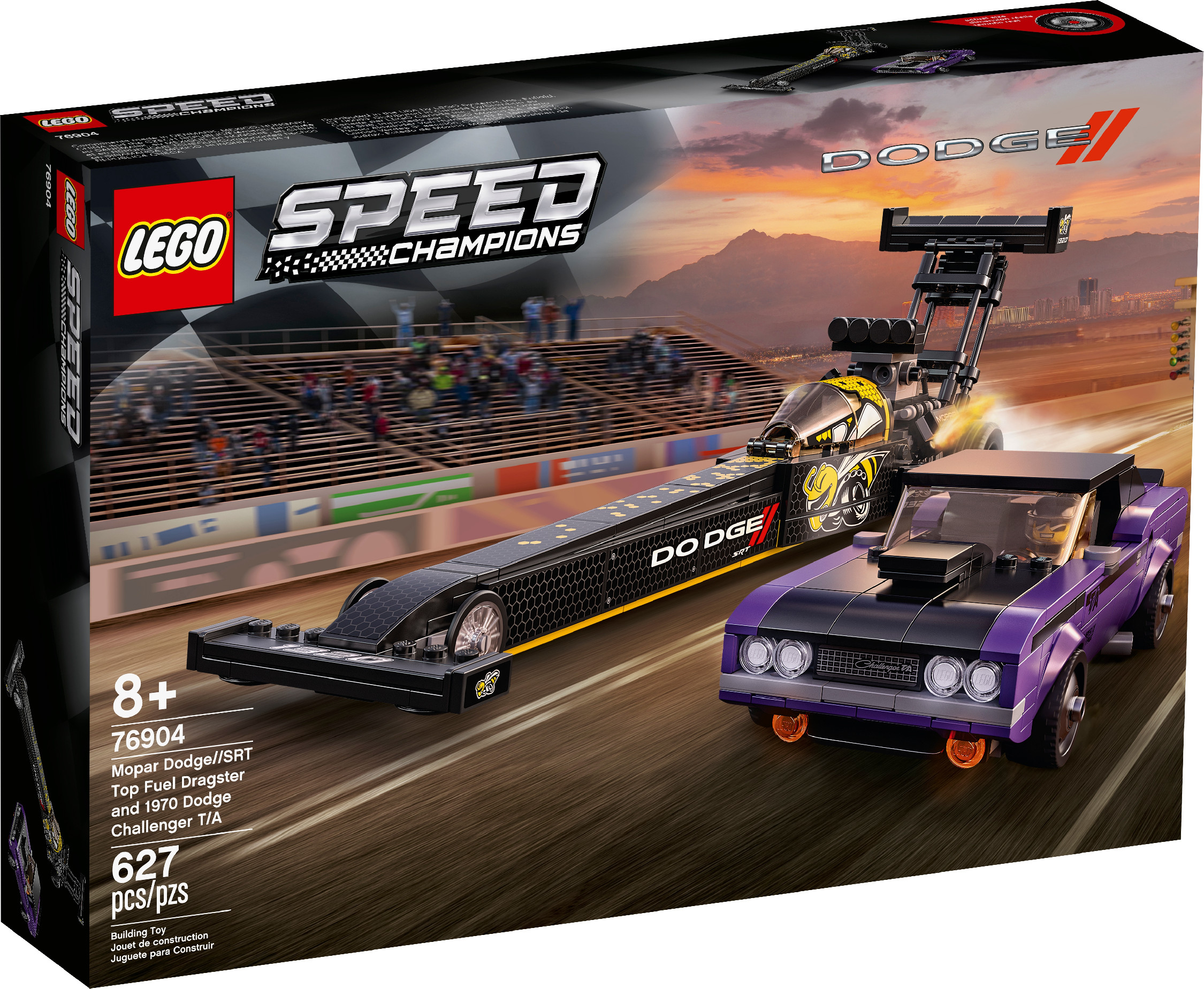 LEGO Mopar Dodge//SRT Top Fuel Dragster a 1970 Dodge Challenger T/A 76904