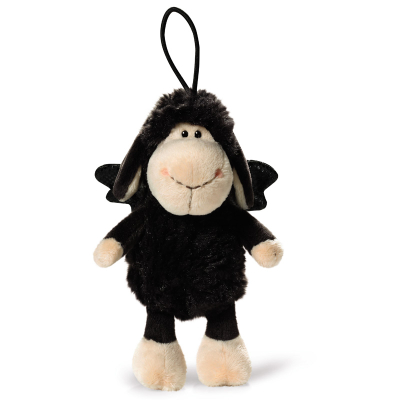 NICI Ovečka Jolly 15cm se závěsem - černá