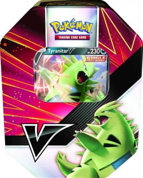 Nintendo Pokémon TCG: V Strikers Tin (Tyranitar V / Empoleon V) Varianta: Pokémon Summer 2021 V Strikers Tin - Tyranitar V