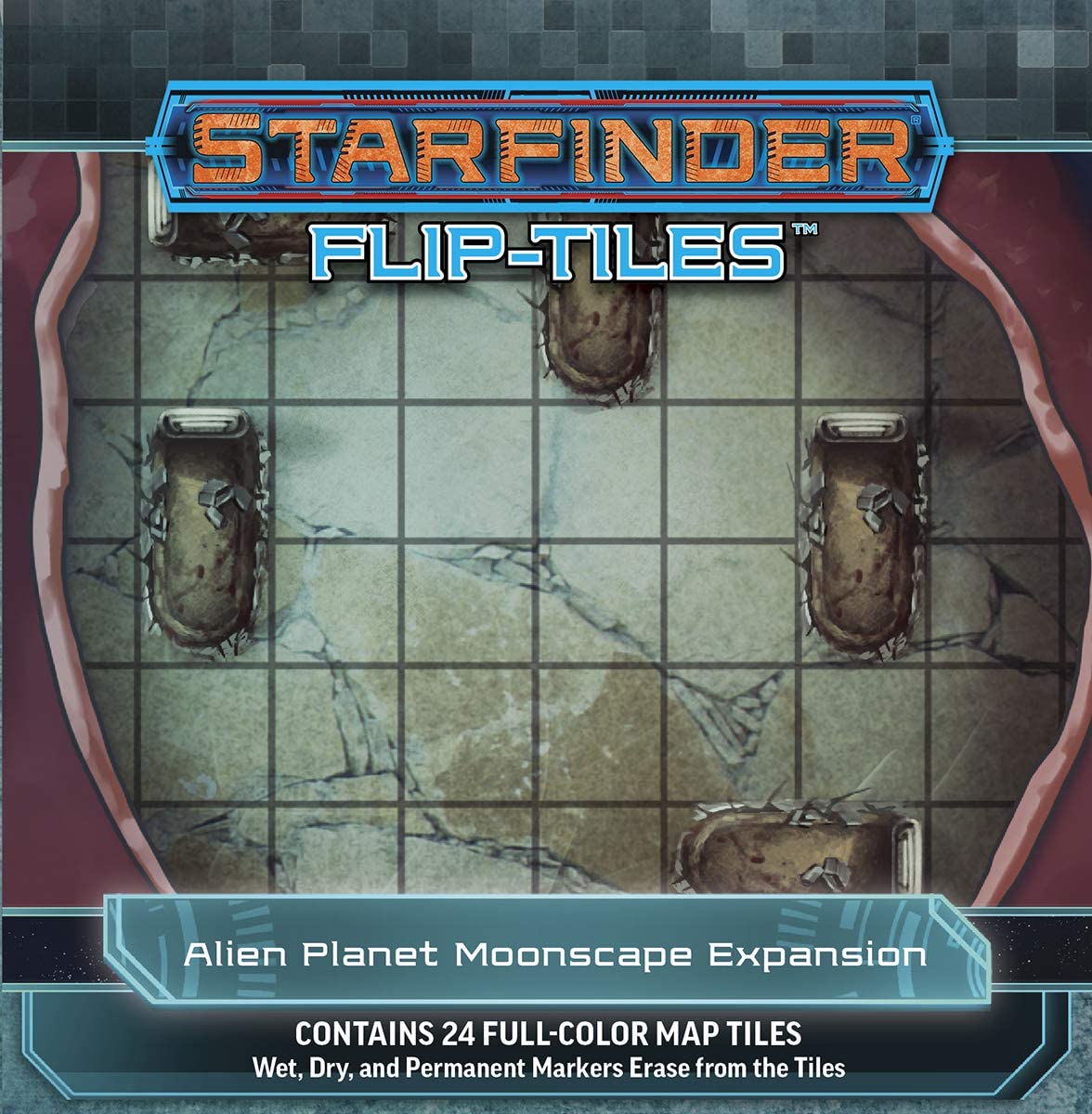 Paizo Publishing Starfinder Flip-Tiles: Alien Planet Moonscape Expansion