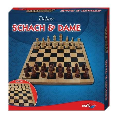 Simba Dickie Deluxe dřevěné šachy a dáma - DE (německy)