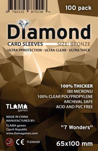 TLAMA games Obaly na karty Diamond Bronze: "7 Wonders" (65x100 mm) (80 mikronů