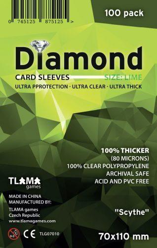 TLAMA games Obaly na karty Diamond Lime: "Scythe" (70x110 mm) (80 mikronů