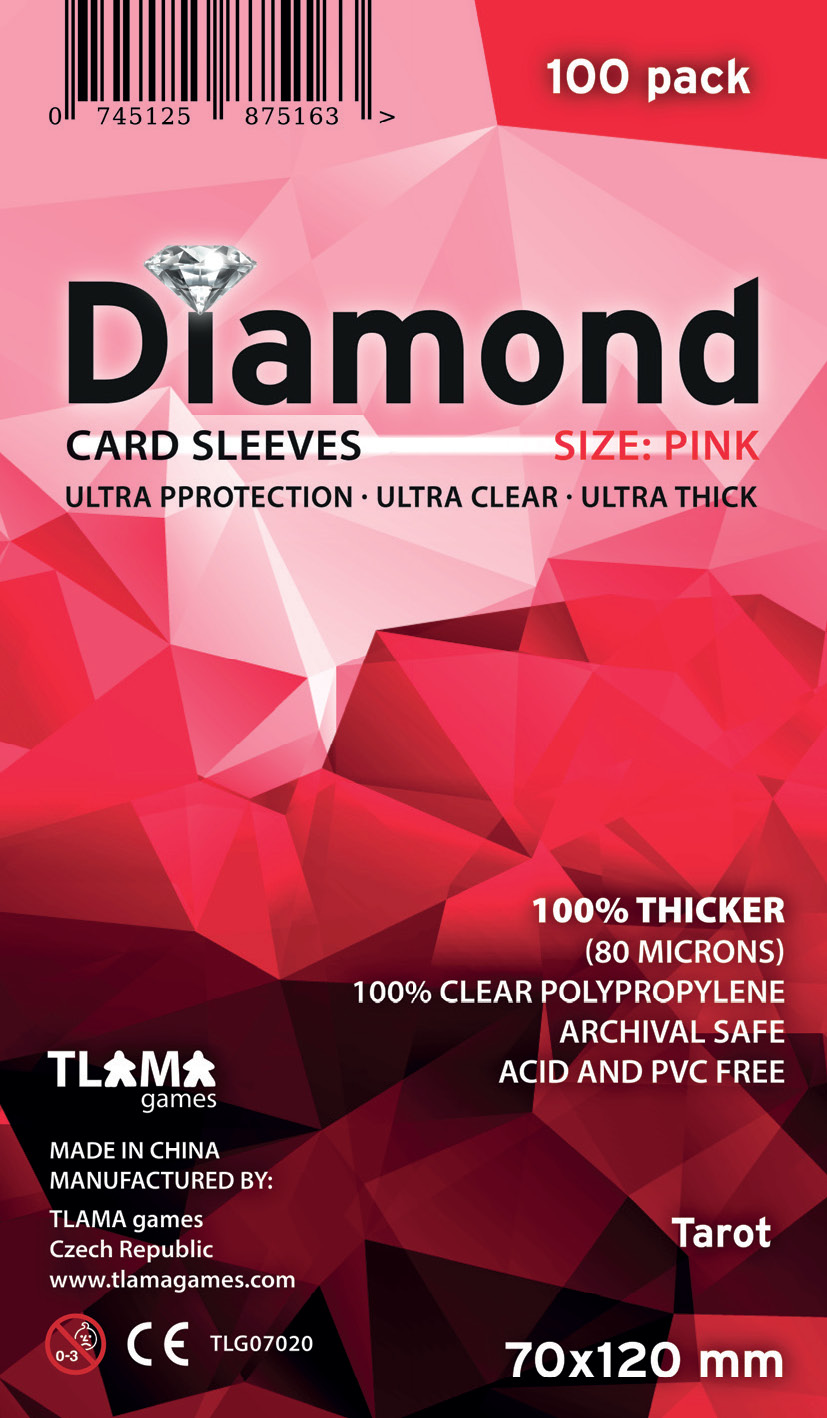 TLAMA games Obaly na karty Diamond Pink: Tarot (70x120 mm) (80 mikronů