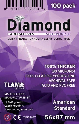 TLAMA games Obaly na karty Diamond Purple: American Standard (56x87 mm) (80 mikronů
