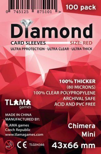 TLAMA games Obaly na karty Diamond Red: Chimera Mini (43x66 mm) (80 mikronů