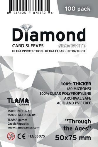 TLAMA games Obaly na karty Diamond White: "Through the Ages" (50x75 mm) (80 mikronů