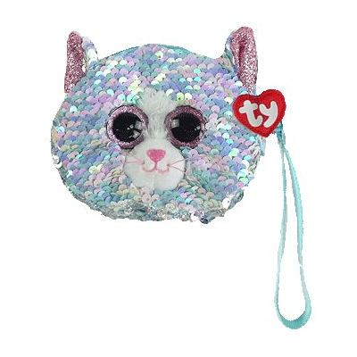 TY Fashion Sequins Peněženka s otočnými flitry - kočka