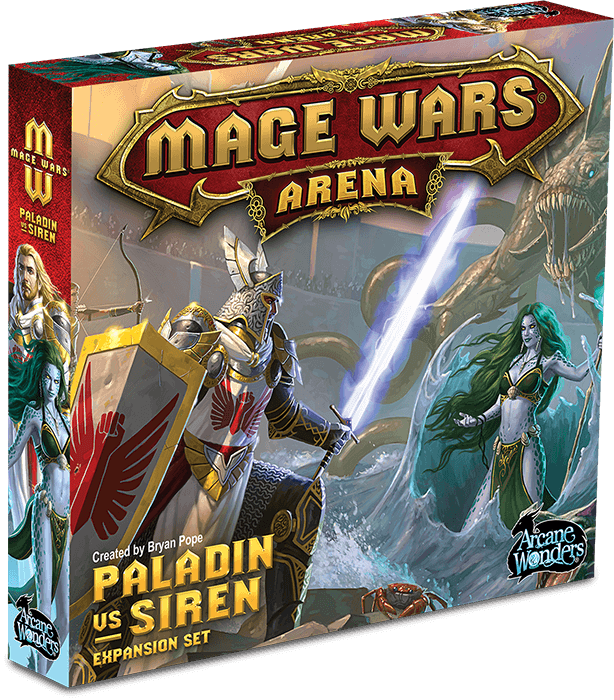 Arcane Wonders Mage Wars Arena: Paladin vs Siren Expansion Set
