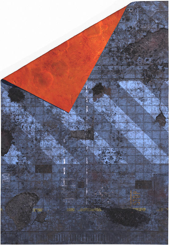 Gamemat.eu Oboustranná herní podložka 44"x30" (112x76 cm) - různé motivy Varianta: Cyberpunk and Mars