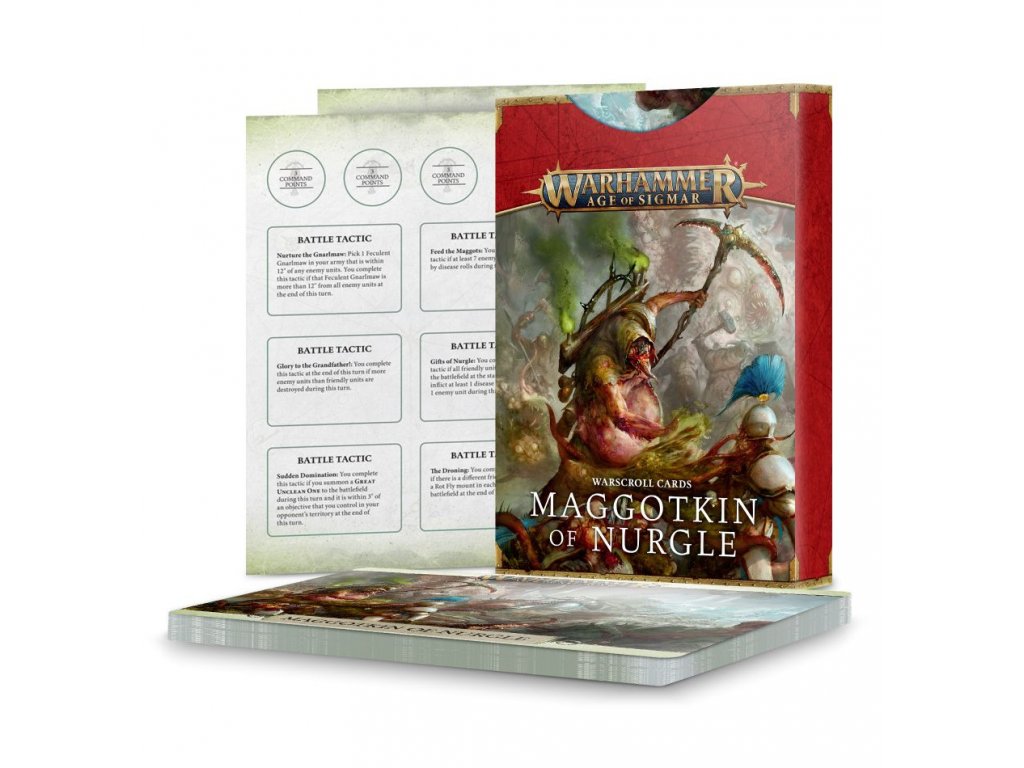 Games Workshop Warhammer Age of Sigmar: Maggotkin of Nurgle Warscroll Cards