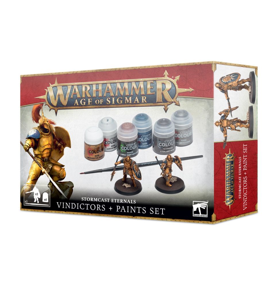 Games Workshop Warhammer Age of Sigmar: Stormcast Eternals Vindictors + Paints Set