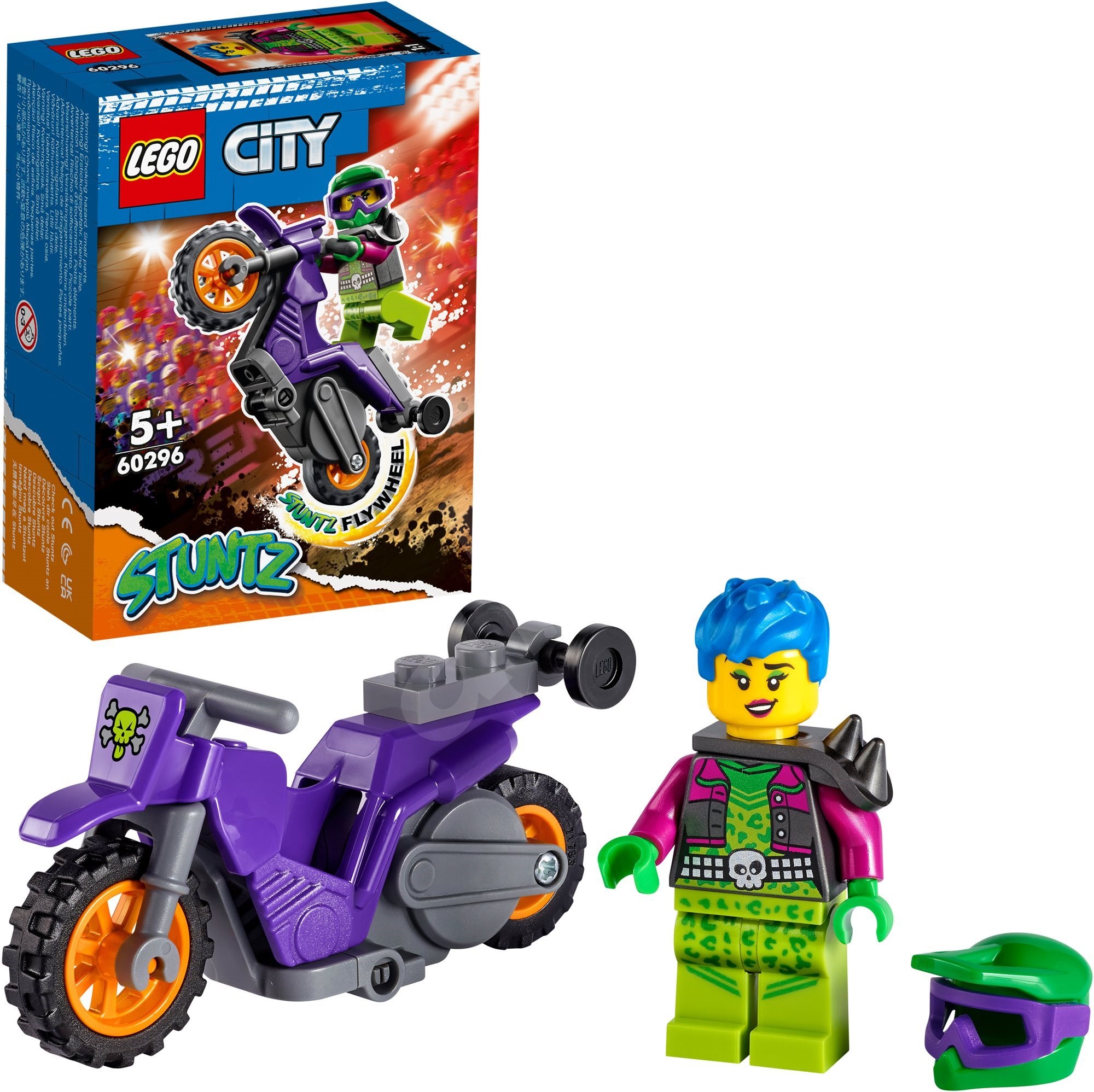 LEGO Kaskadérská wheelie motorka 60296