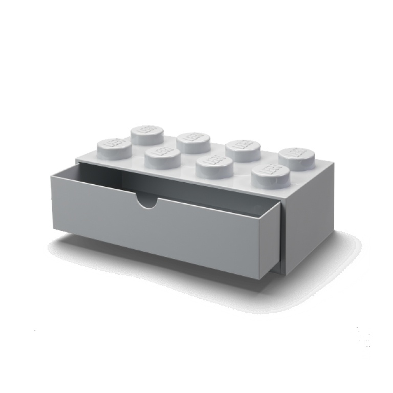LEGO Storage LEGO stolní box 8 se zásuvkou Varianta: Box šedý (8 Knobs 4021)