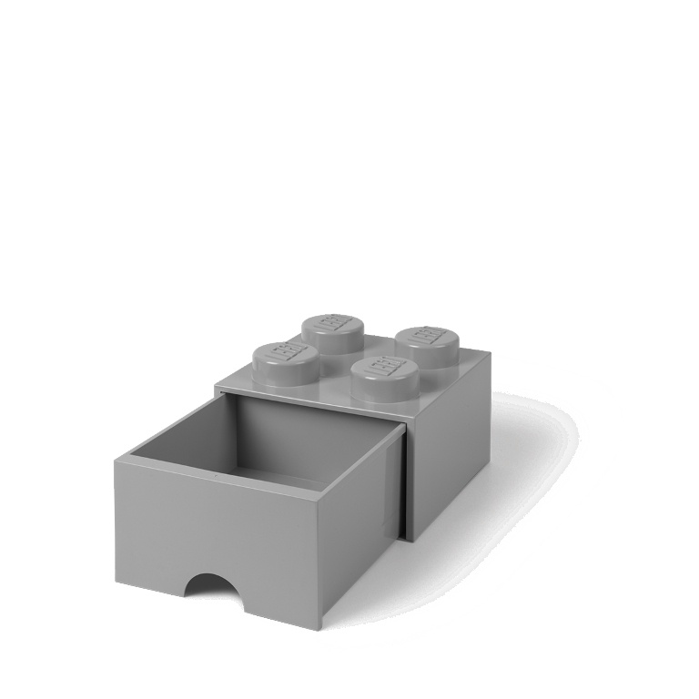 LEGO Storage LEGO úložný box 4 s šuplíkem Varianta: Box šedá (4 Knobs 4005)