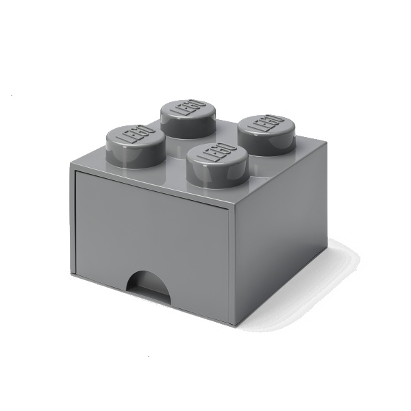 LEGO Storage LEGO úložný box 4 s šuplíkem Varianta: Box tmavě šedá (4 Knobs 4005)