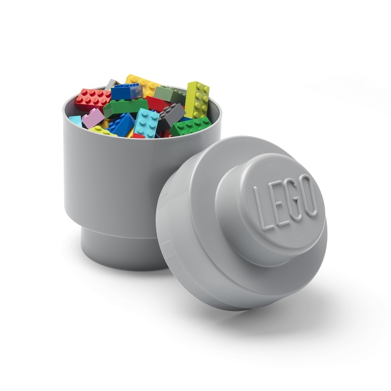 LEGO Storage LEGO úložný box kulatý 123 x 183 mm Varianta: Box šedý (Round 4030)