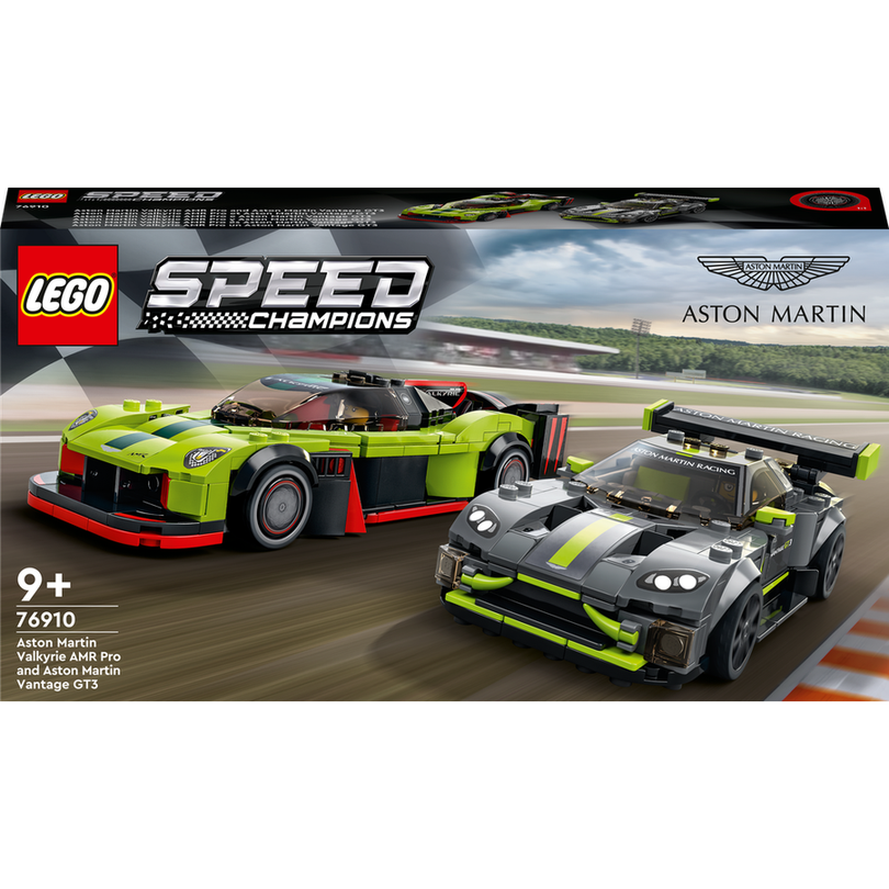 LEGO® Aston Martin Valkyrie AMR Pro a Aston Martin Vantage GT3 76910