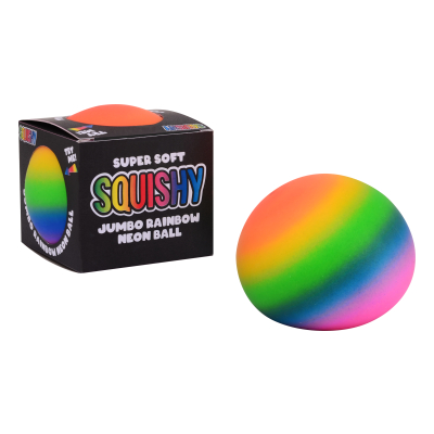 Mačkací míček Jumbo neon rainbow  10 cm