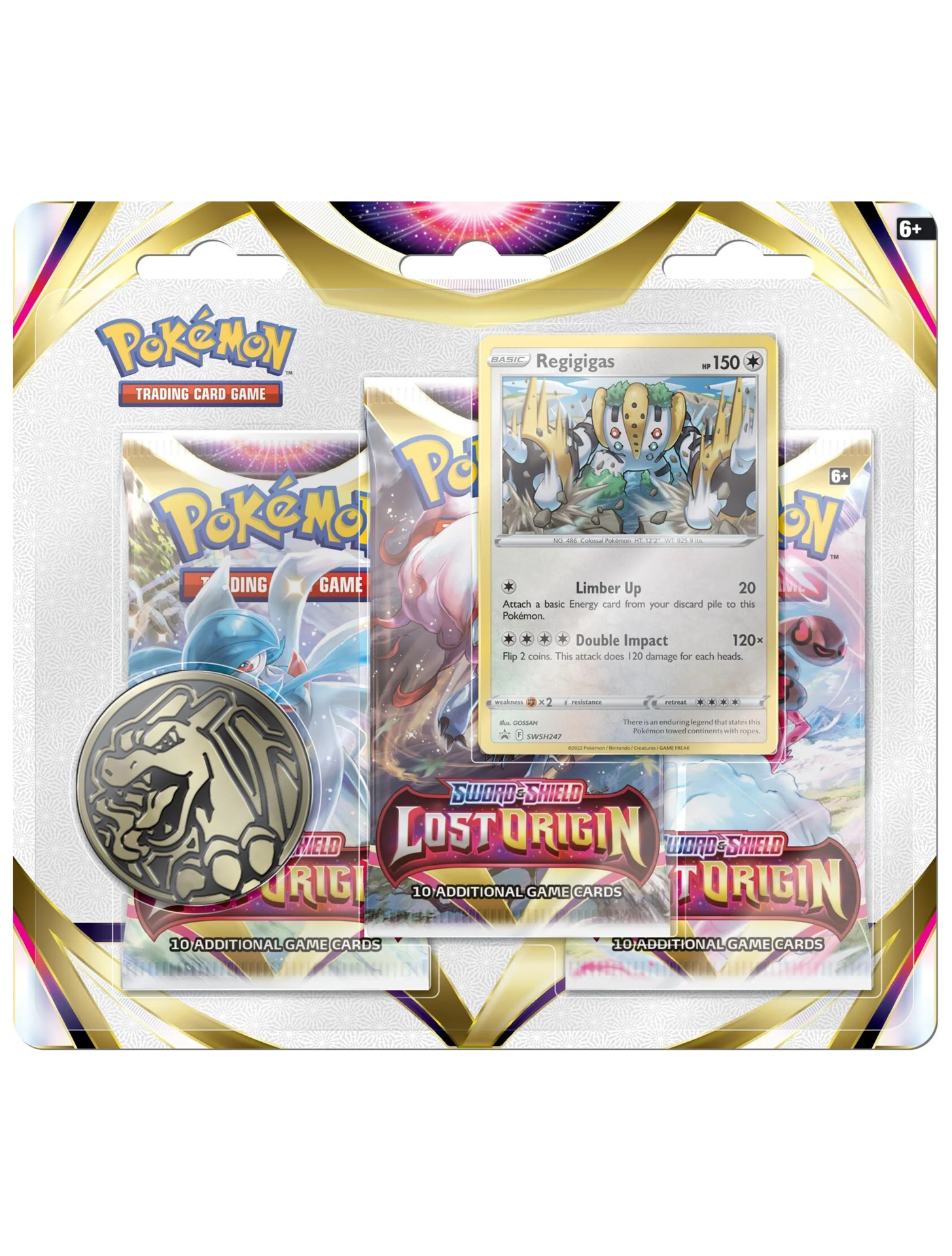 Nintendo Karetní hra Pokémon TCG: Sword & Shield Lost Origin - 3-Pack Blister booster Varianta: Regigigas
