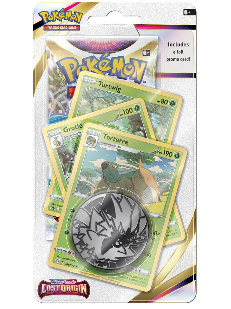Nintendo Pokémon TCG: Sword & Shield Lost Origin - Premium Checklane Blister booster Varianta: Torterra