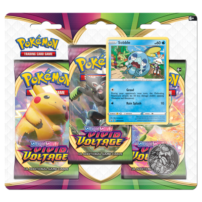 Pokémon TCG: SWSH04 Vivid Voltage - 3 Blister Booster