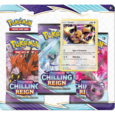 Pokémon TCG: SWSH06 Chilling Reign- 3 Blister Booster