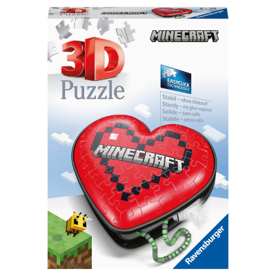 Puzzle 3D Srdce Minecraft 54 dílků