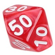 TLAMA games Hrací kostka d% perleťová Barva: Červená