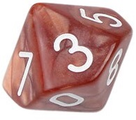TLAMA games Hrací kostka desetistěnná perleťová Varianta: Bronzová d10