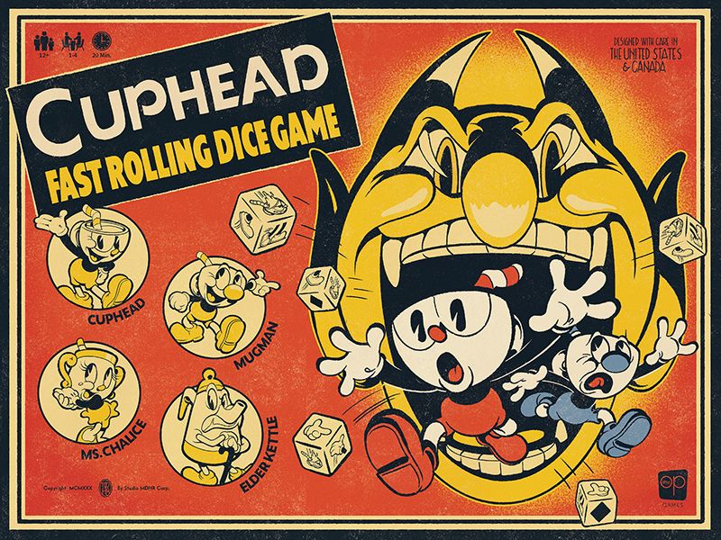 USAopoly Cuphead Fast Rolling Dice Game