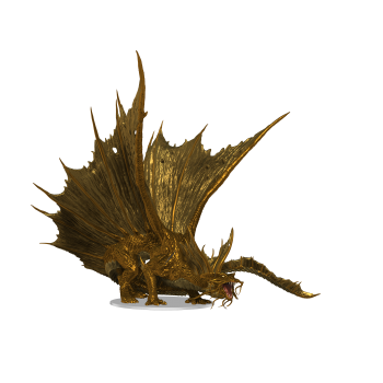 WizKids D&D Icons of the Realms: Adult Gold Dragon Premium Figure