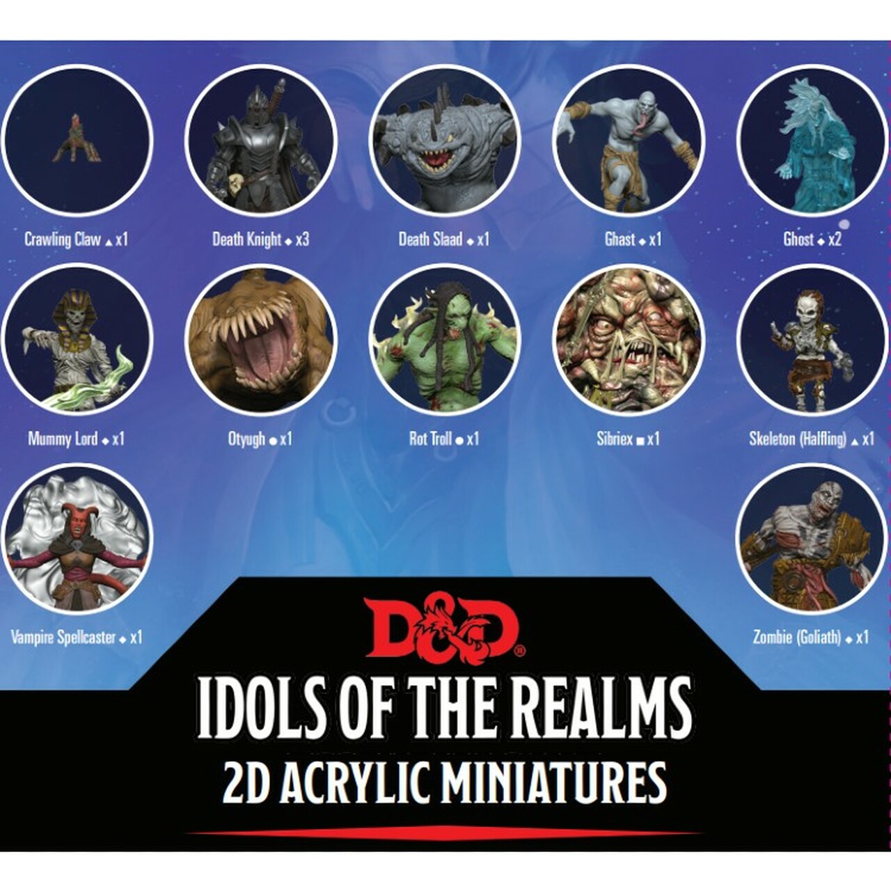 WizKids D&D Idols of the Realms: Boneyard: 2D Set 1