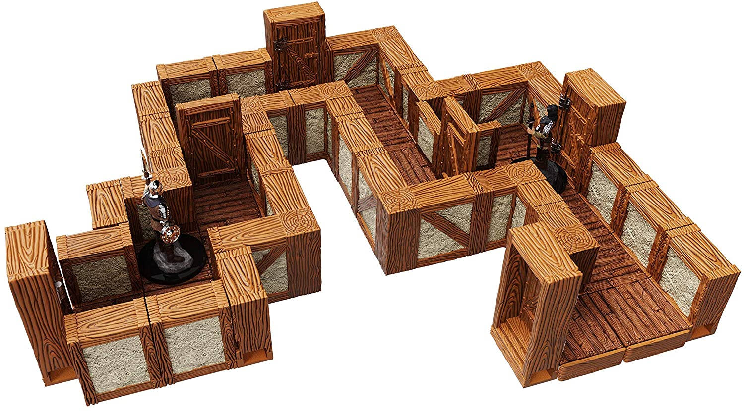 WizKids WarLock Tiles: Expansion Pack - 1 in. Town & Village Straight Walls