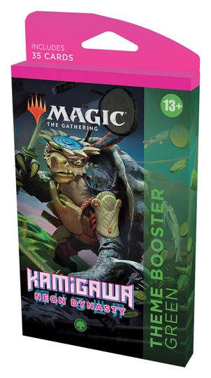 Wizards of the Coast Magic The Gathering: Kamigawa Neon Dynasty Theme Booster Barva: Zelená