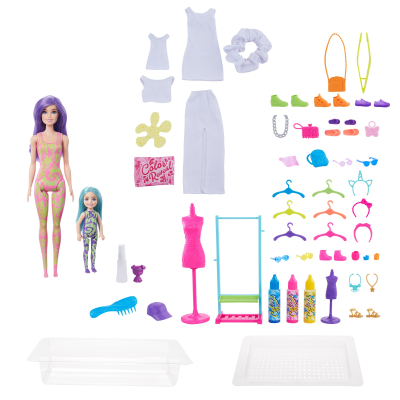 Barbie color reveal neonová batika dárkový set