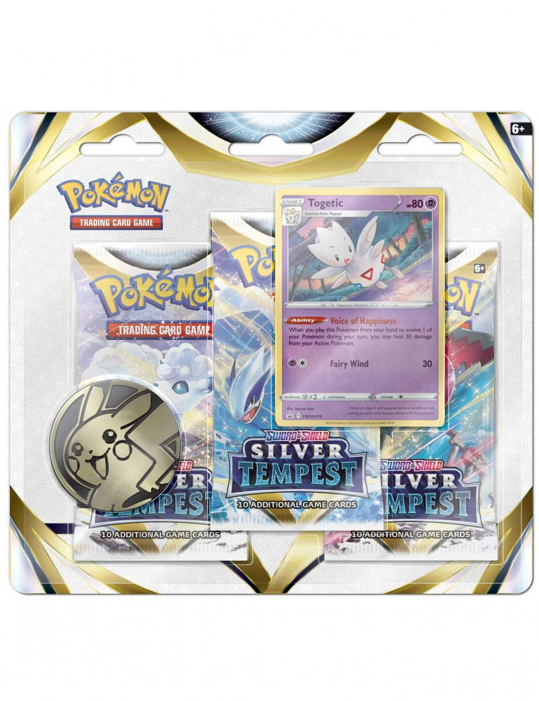 Nintendo Pokémon: Sword & Shield: Silver Tempest - 3 Blister Booster Varianta: Togetic